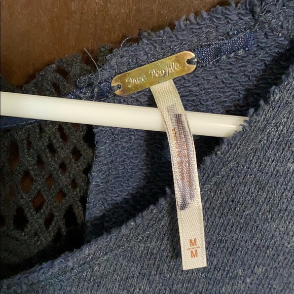 Free People Victoria Lace Crochet Back Sweatshirt - Picture 4 of 7